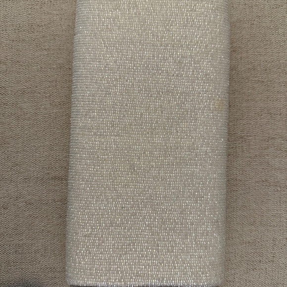 P - White Beaded Smiley Face Clutch/Handbag - Picture 3 of 4